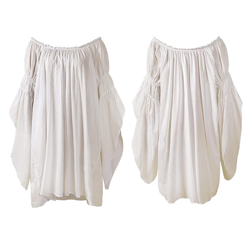 Vintage Medieval Renaissance B - Blouse Off Shoulder 评论和价格
