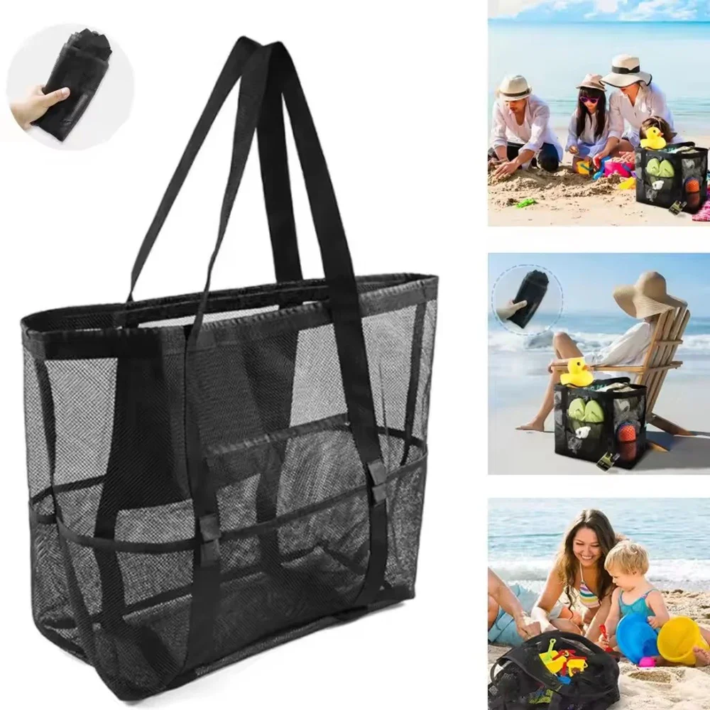 1pc Extra Large Mesh Beach Bag - Tote Bag Beach 评论和价格