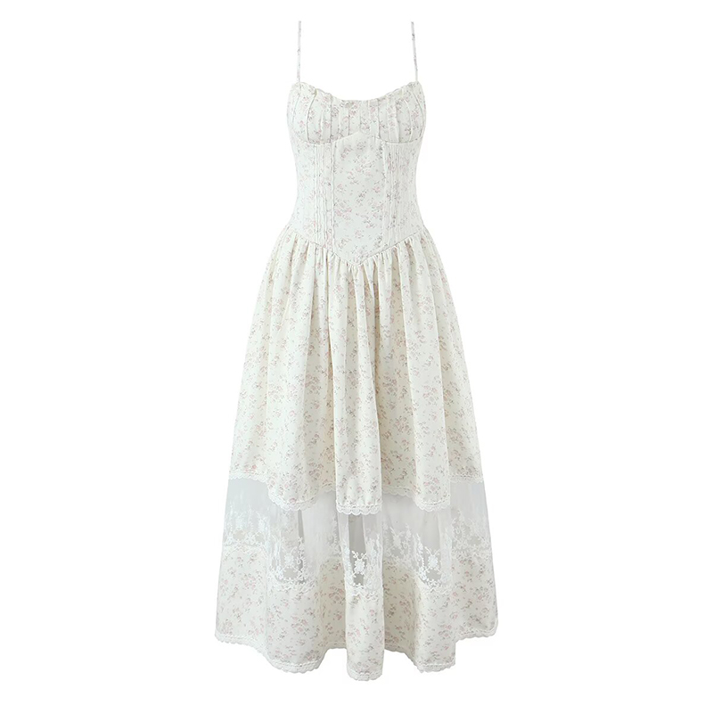 YENKYE Lace Patchwork Floral P - Midi Skirt Floral 评论和价格