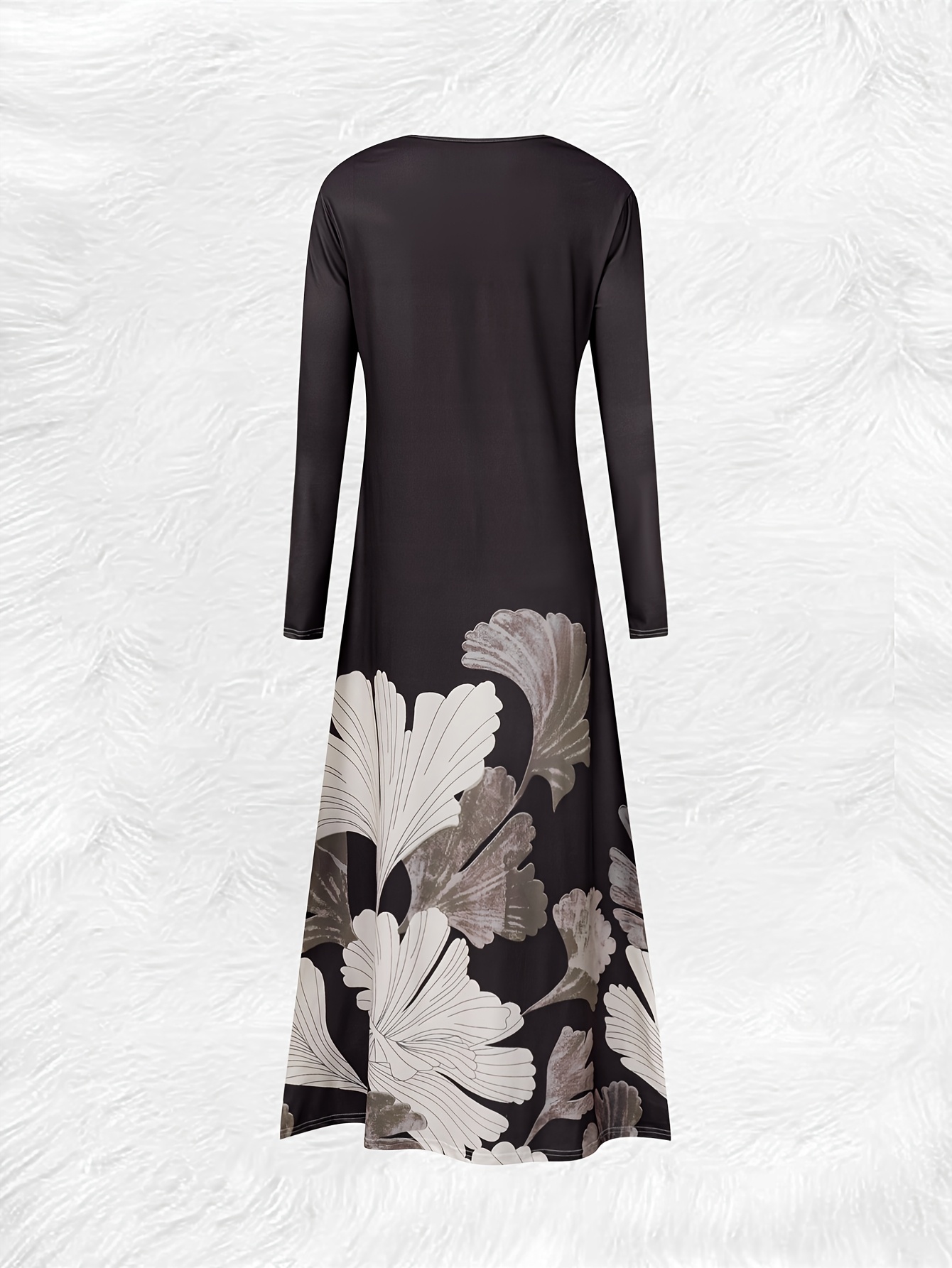Women's Long Sleeve Round Neck - Midi Skirt Floral 评论和价格