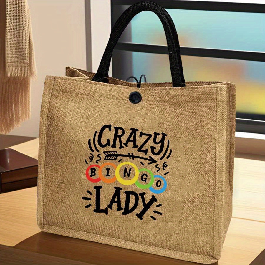 Women's Bingo Print Tote Bag w - Tote Bag Beach 评论和价格