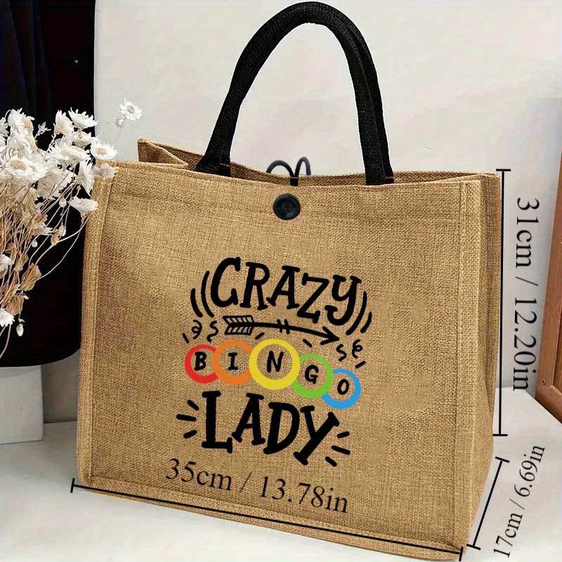 Women's Bingo Print Tote Bag w - Tote Bag Beach 评论和价格