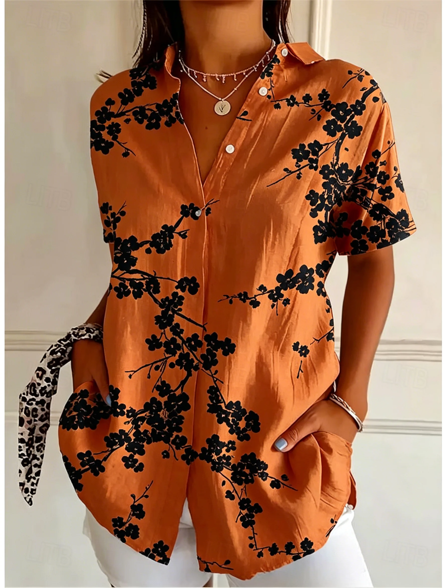 Women's Short Sleeve Floral Pr - Romper Floral Print 评论和价格