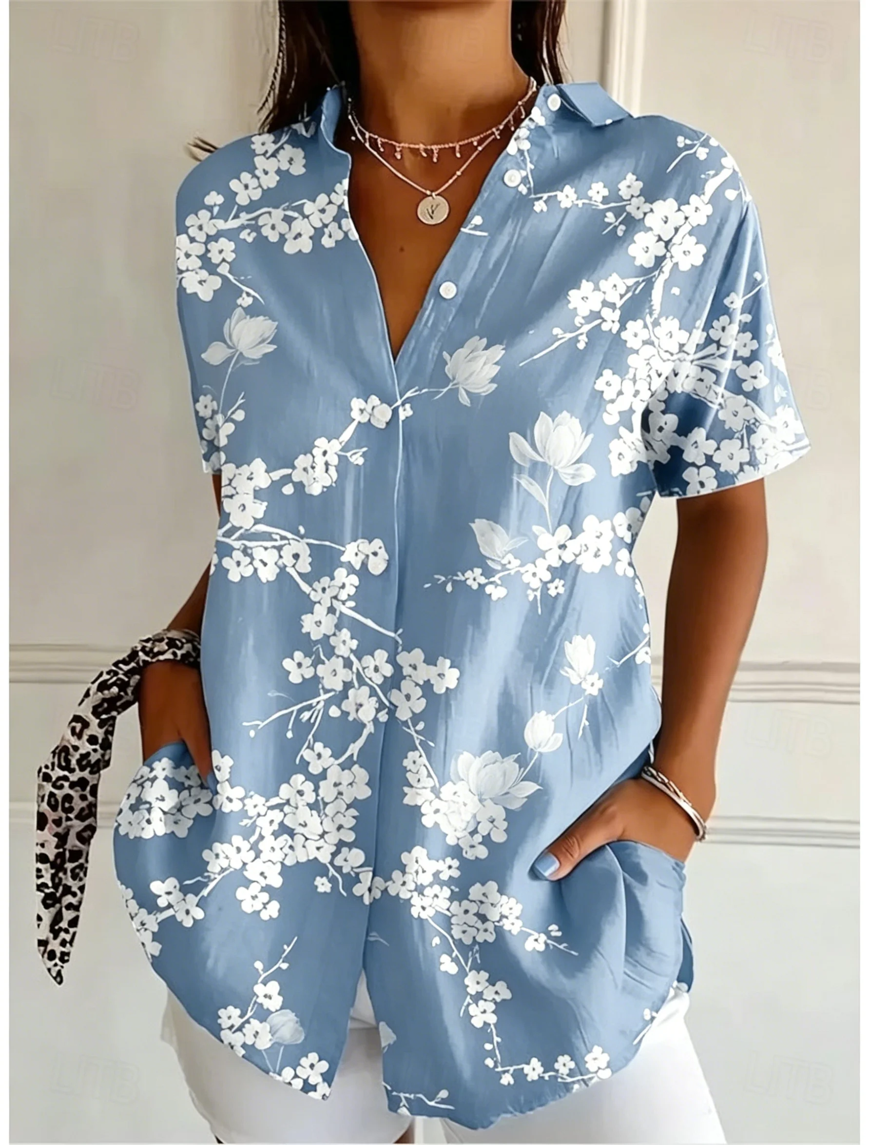 Women's Short Sleeve Floral Pr - Romper Floral Print 评论和价格