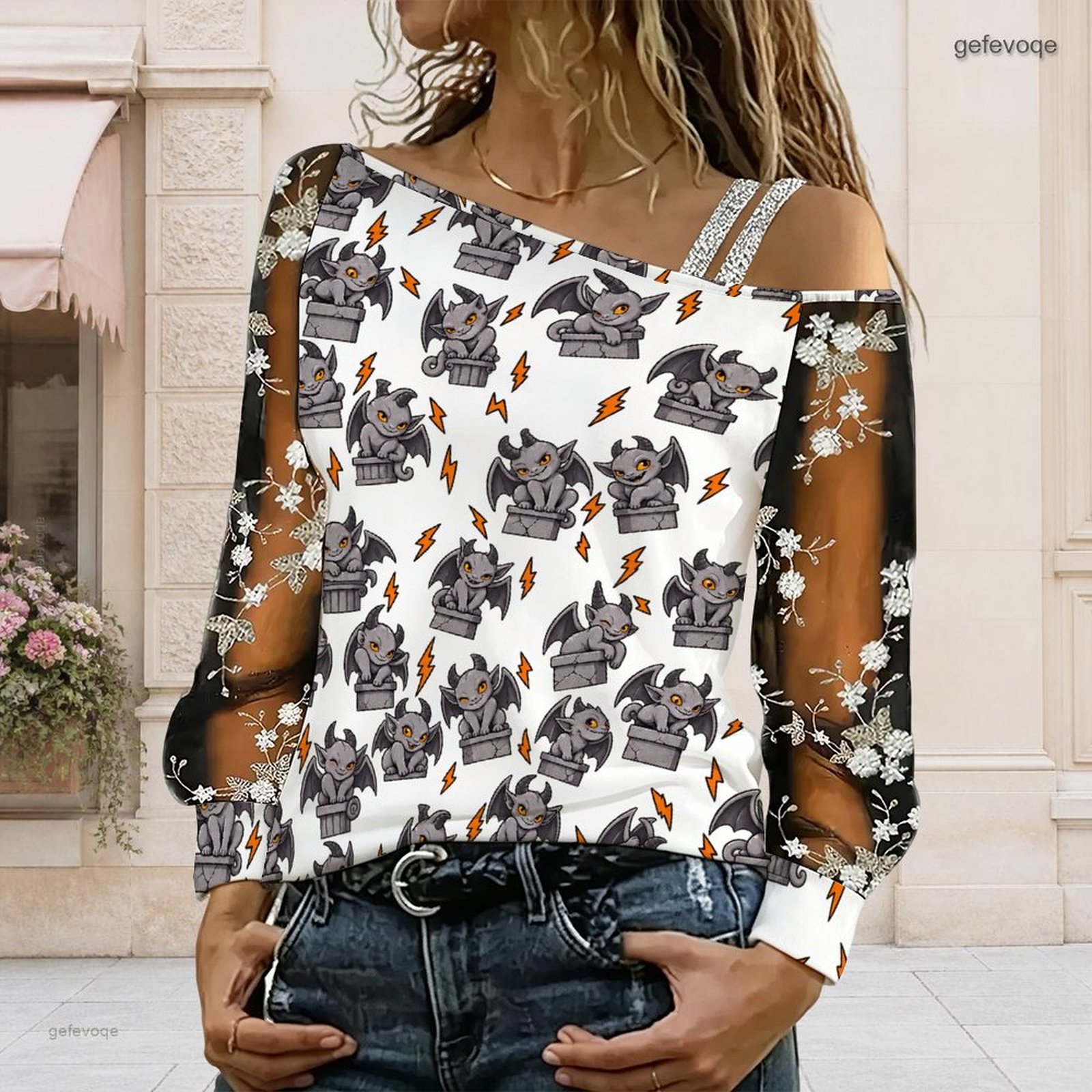 Women Asymmetric Off Shoulder  - Blouse Off Shoulder 评论和价格