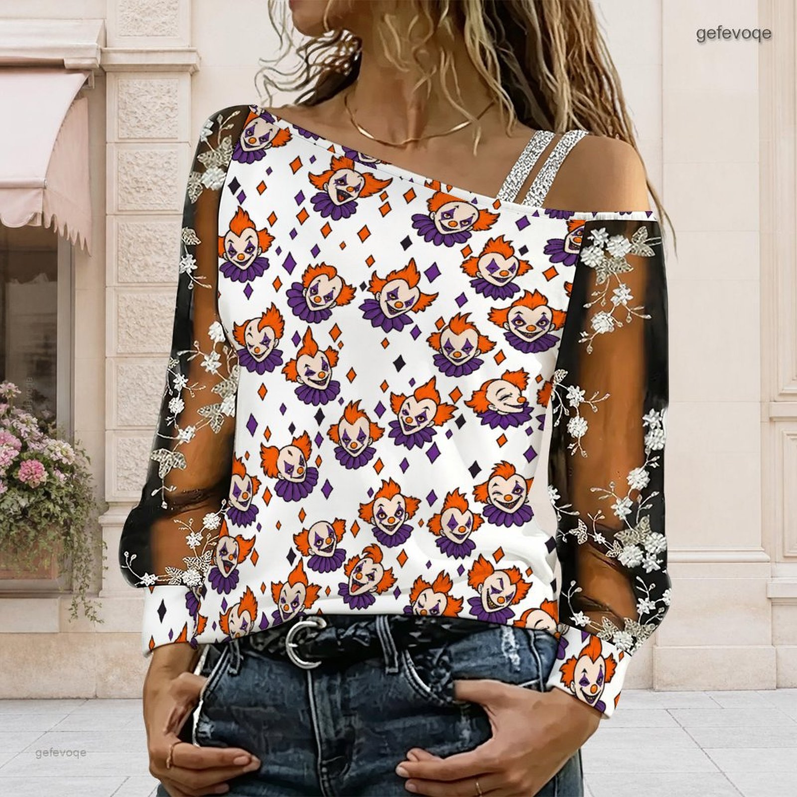 Women Asymmetric Off Shoulder  - Blouse Off Shoulder 评论和价格