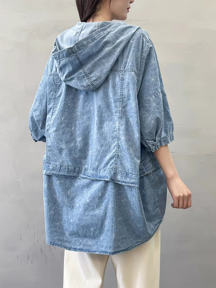 Amax luluE Summer Womens Denim - Romper Floral Print 评论和价格
